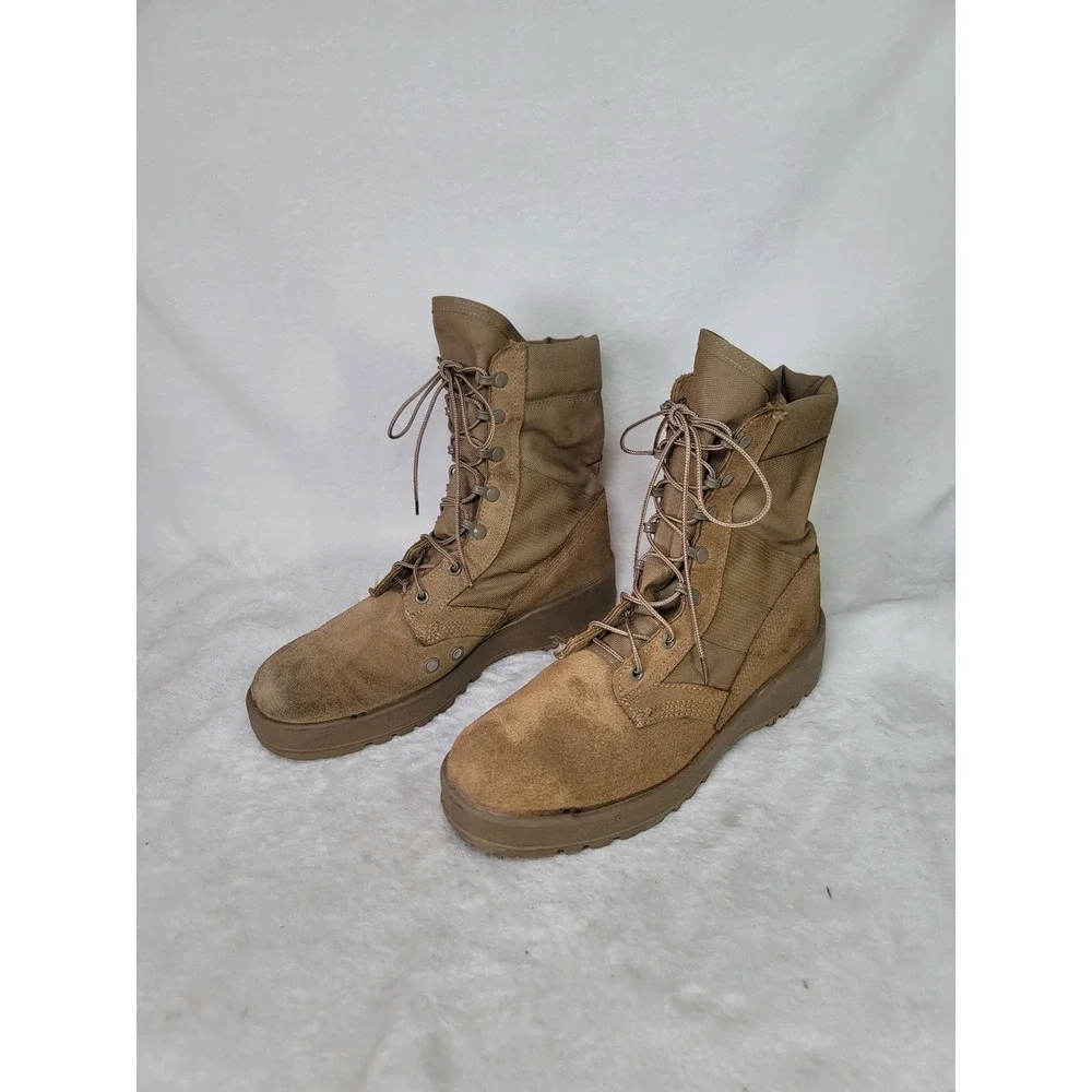 Hot Weather Army Combat Boots Coyote Brown Vibram Sole Mens 10 Military Tactical